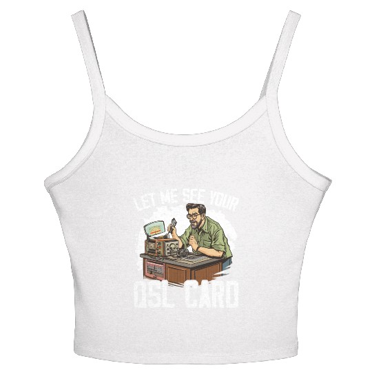 Ham Radio Operator Morse Code Radioactivity Women's Spaghetti Strap Tank Top