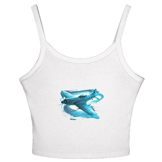 Spitfire Airplane Vintage Pilot Aviator Military Women's Spaghetti Strap Tank Top