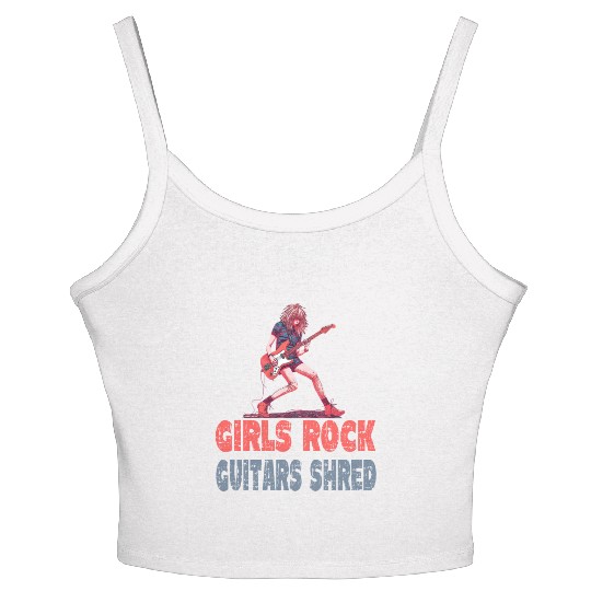 Gilrs Rock Guitar Shrek Women's Spaghetti Strap Tank Top