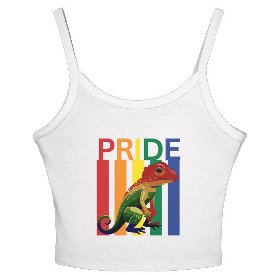 Gay Pride Gecko Women's Spaghetti Strap Tank Top