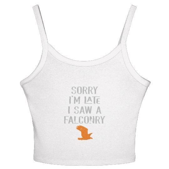 Falconry Bird Falcon Hunting Falconer Women's Spaghetti Strap Tank Top