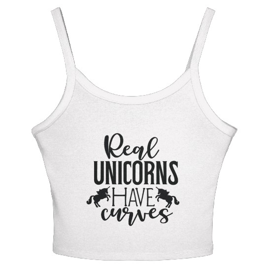 Real Unicorns Have Curves Women's Spaghetti Strap Tank Top