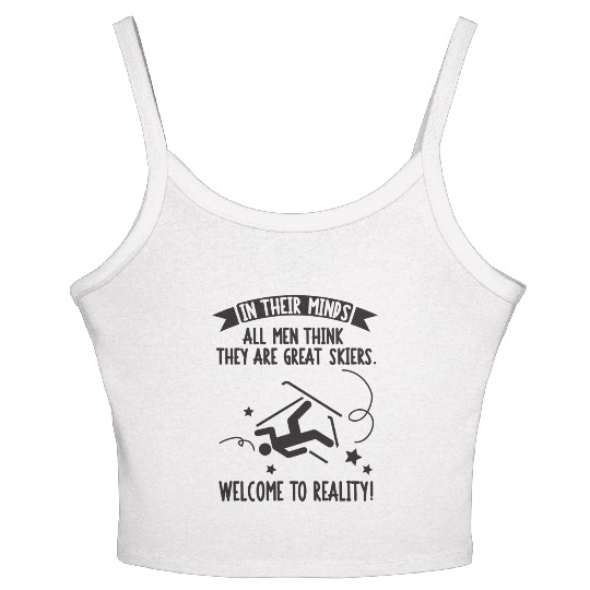 All Men Are Great Skiers Women's Spaghetti Strap Tank Top