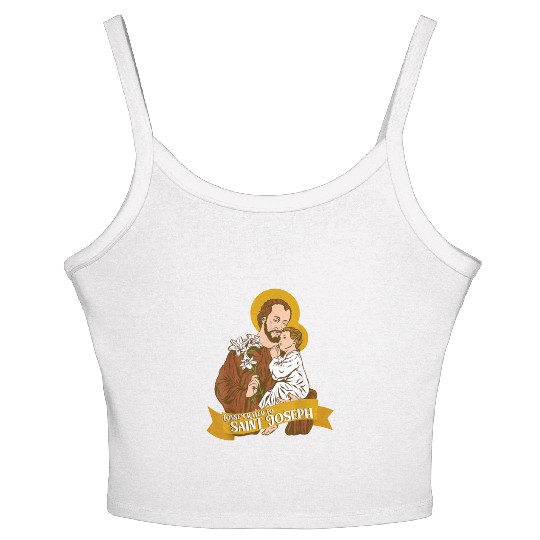 Consecration to St Joseph and Child Jesus Catholic Women's Spaghetti Strap Tank Top