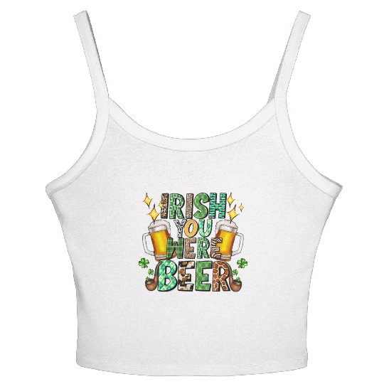 Irish You Were Beer Women's Spaghetti Strap Tank Top