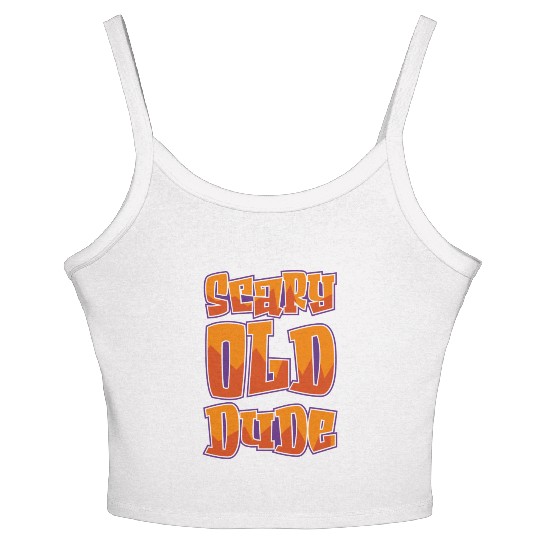 Scary old Dude green Women's Spaghetti Strap Tank Top