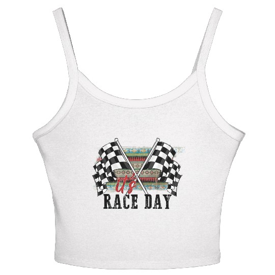 Its Race Day Women's Spaghetti Strap Tank Top