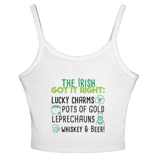 Lucky Irish Charms Aesthetic Women's Spaghetti Strap Tank Top