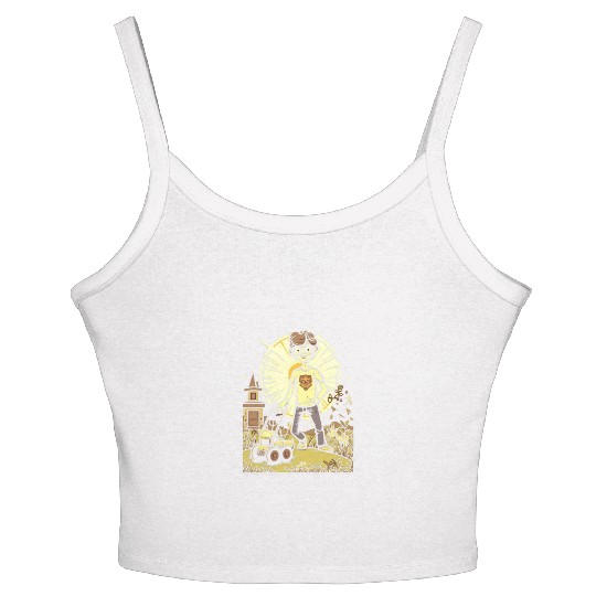 Mower Gardening Lawn Mowing Gardener Anime Kawaii Women's Spaghetti Strap Tank Top