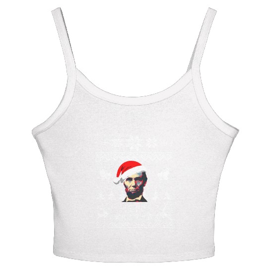 Abraham Lincoln Merry Christmas Women's Spaghetti Strap Tank Top