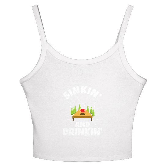 Cornhole - Sinkin and drinkin Women's Spaghetti Strap Tank Top