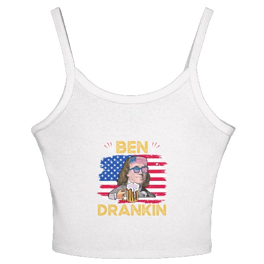 Ben Drankin US President Independence Day Women's Spaghetti Strap Tank Top
