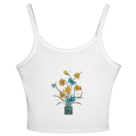 Daffodil March Flower Women's Spaghetti Strap Tank Top