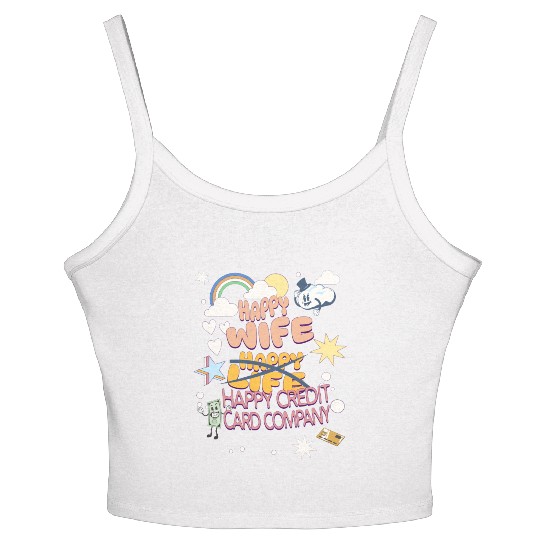 Happy Wife Happy Credit Card Company Women's Spaghetti Strap Tank Top