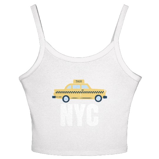 Nyc New York City Taxi Travel Usa Cities Women's Spaghetti Strap Tank Top
