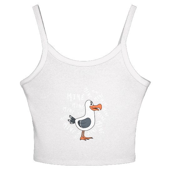 Mine Mine Mine Seagull Bird Beach Chicken Women's Spaghetti Strap Tank Top