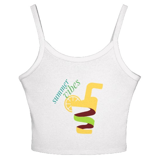 Cool lemon drink summer design Women's Spaghetti Strap Tank Top