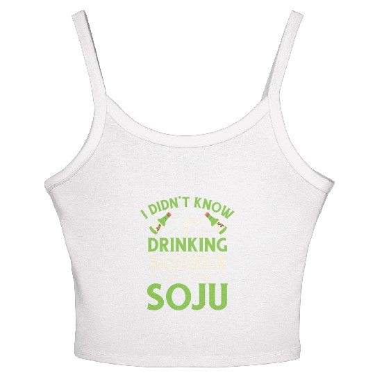 Soju Korean Wine Drink Korea Women's Spaghetti Strap Tank Top