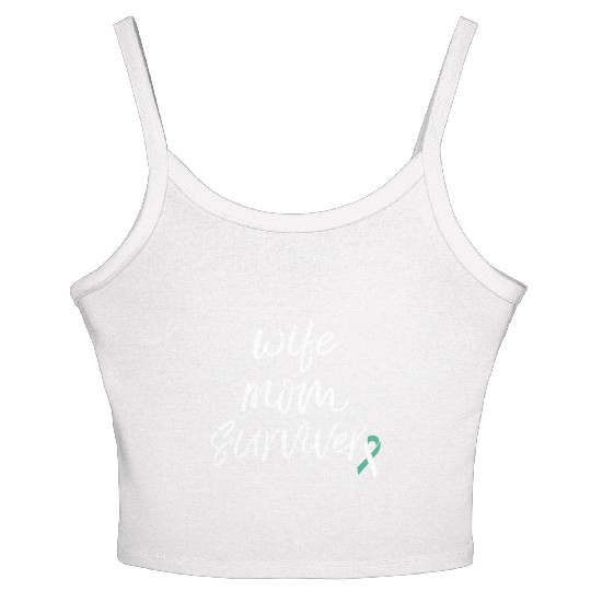 Cervical Cancer Awareness Products Ribbon Survivor Women's Spaghetti Strap Tank Top