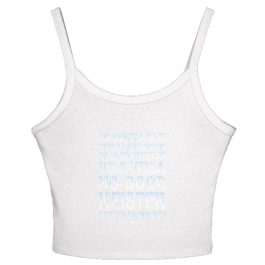 Home Alone Off My Property Women's Spaghetti Strap Tank Top