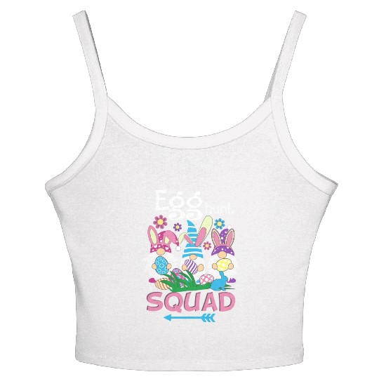 Egg Hunt Squad green Women's Spaghetti Strap Tank Top