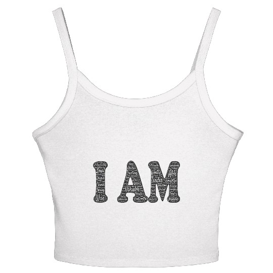 Affirmation Art - I Am Women's Spaghetti Strap Tank Top