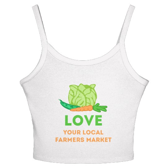 Love Your Local Farmers Market Women's Spaghetti Strap Tank Top