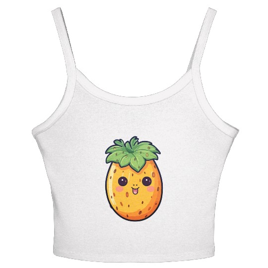 Papaya kawaii Women's Spaghetti Strap Tank Top