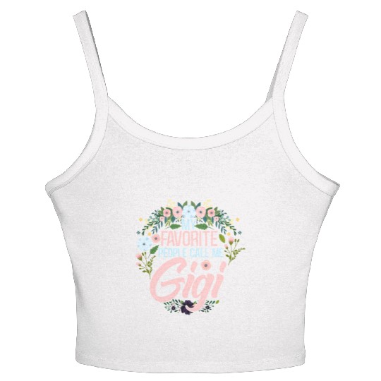 My Favorite People Call Me Gigi Mom Grandma Women's Spaghetti Strap Tank Top