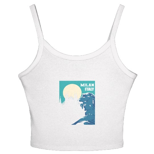 Milan Italy Tourist Gift Women's Spaghetti Strap Tank Top