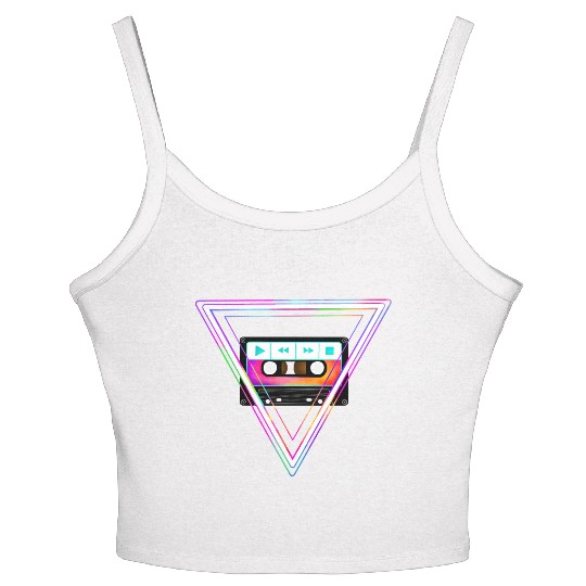 Totally Triangular 80s Cassette Tape Women's Spaghetti Strap Tank Top