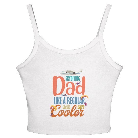 Skydiving Dad nostalgia Women's Spaghetti Strap Tank Top
