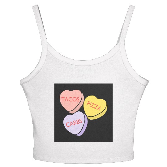 FRONTARTFunny Conversation Hearts Candy Women's Spaghetti Strap Tank Top