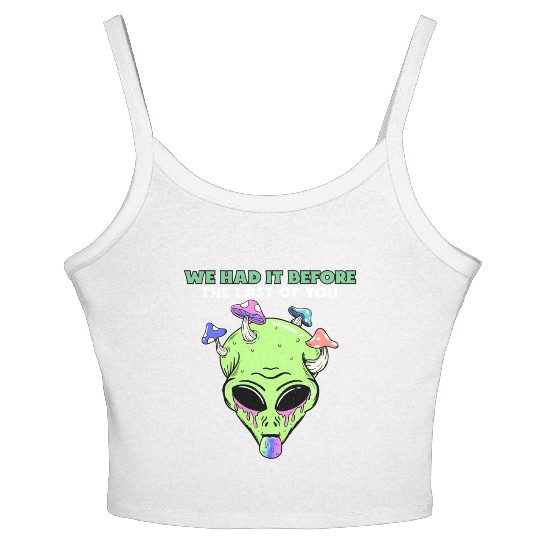 The Last Of Us All Mushroom Infected Green Alien Women's Spaghetti Strap Tank Top