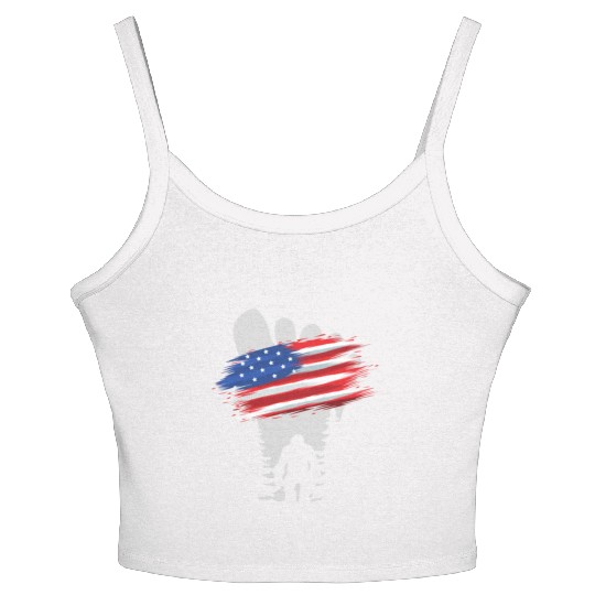 Bigfoot 4th July b Women's Spaghetti Strap Tank Top