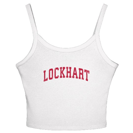 Lockhart Texas Tx Sports Red Women's Spaghetti Strap Tank Top