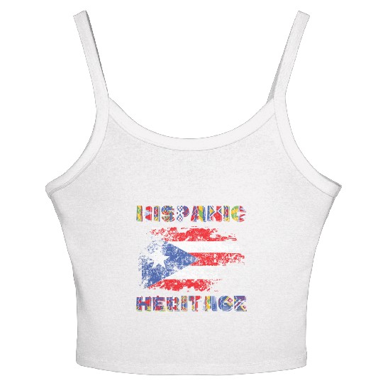 Puerto Rico Hispanic Heritage Month Women's Spaghetti Strap Tank Top