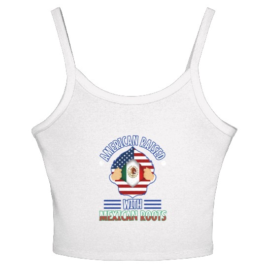 American raised with Mexican roots Women's Spaghetti Strap Tank Top
