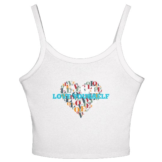 Love Yourself Women's Spaghetti Strap Tank Top-Embrace Self-Love with Style