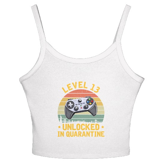 Level 13 Unlocked Video Gamer 13th 2007 Women's Spaghetti Strap Tank Top