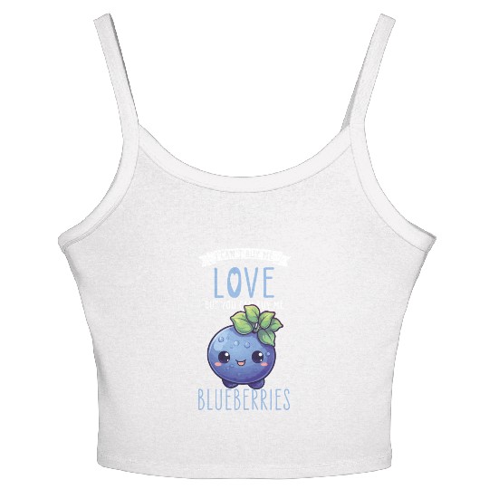 Blueberries Kawaii Women's Spaghetti Strap Tank Top