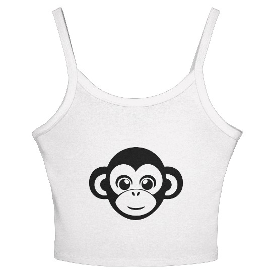 Ape Face Apes Apelike Jungle Primate Women's Spaghetti Strap Tank Top