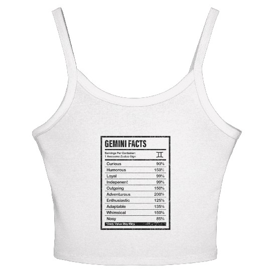 Gemini Facts For And Zodiac Women's Spaghetti Strap Tank Top