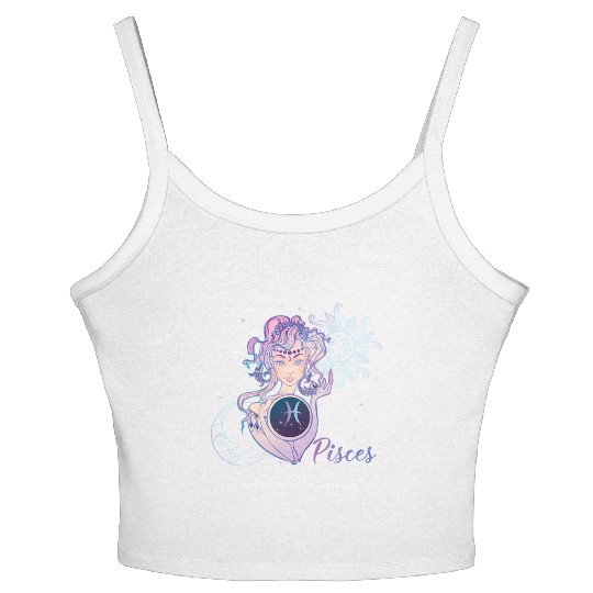 Pisces Zodiac Sign Pisces Horoscope Astrology Women's Spaghetti Strap Tank Top