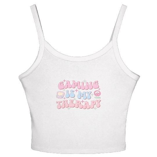 Gaming Is My Therapy, Happy Game Day Women's Spaghetti Strap Tank Top