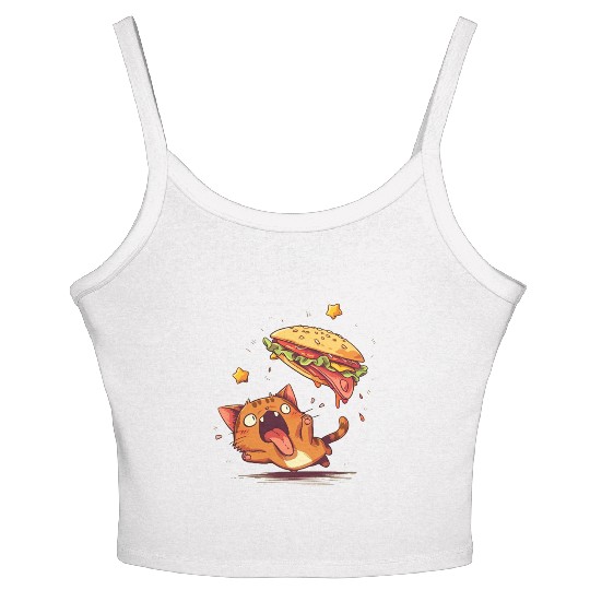 Cat and Taco A Perfectly Delicious Pair Women's Spaghetti Strap Tank Top
