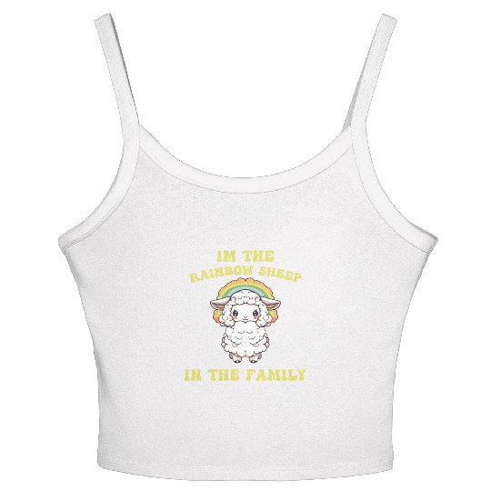 I'm The Rainbow Sheep Animal Lover LGBT Community Women's Spaghetti Strap Tank Top
