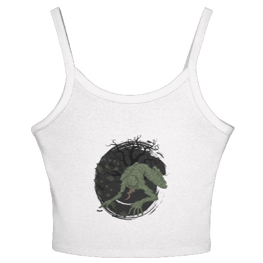 Scary horror monster Halloween creepy Trick Women's Spaghetti Strap Tank Top