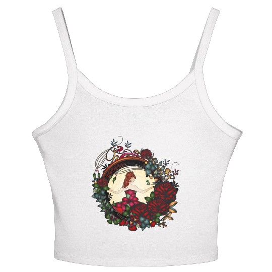 Princess in the rose garden in an Art Nouveau look Women's Spaghetti Strap Tank Top