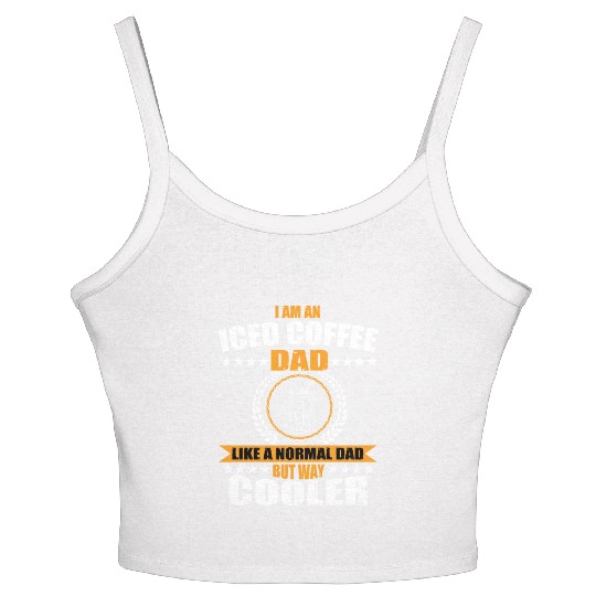 Iced Coffee Dad Outfit For Father's Day Women's Spaghetti Strap Tank Top